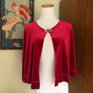 Vintage y2k red velvet cape